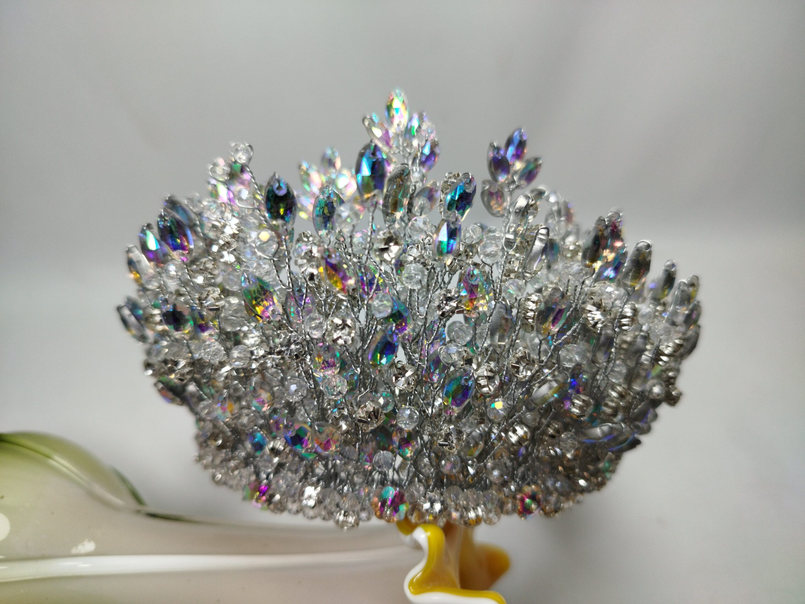 Silver Multi Heavy Crown For Bride - Image 9