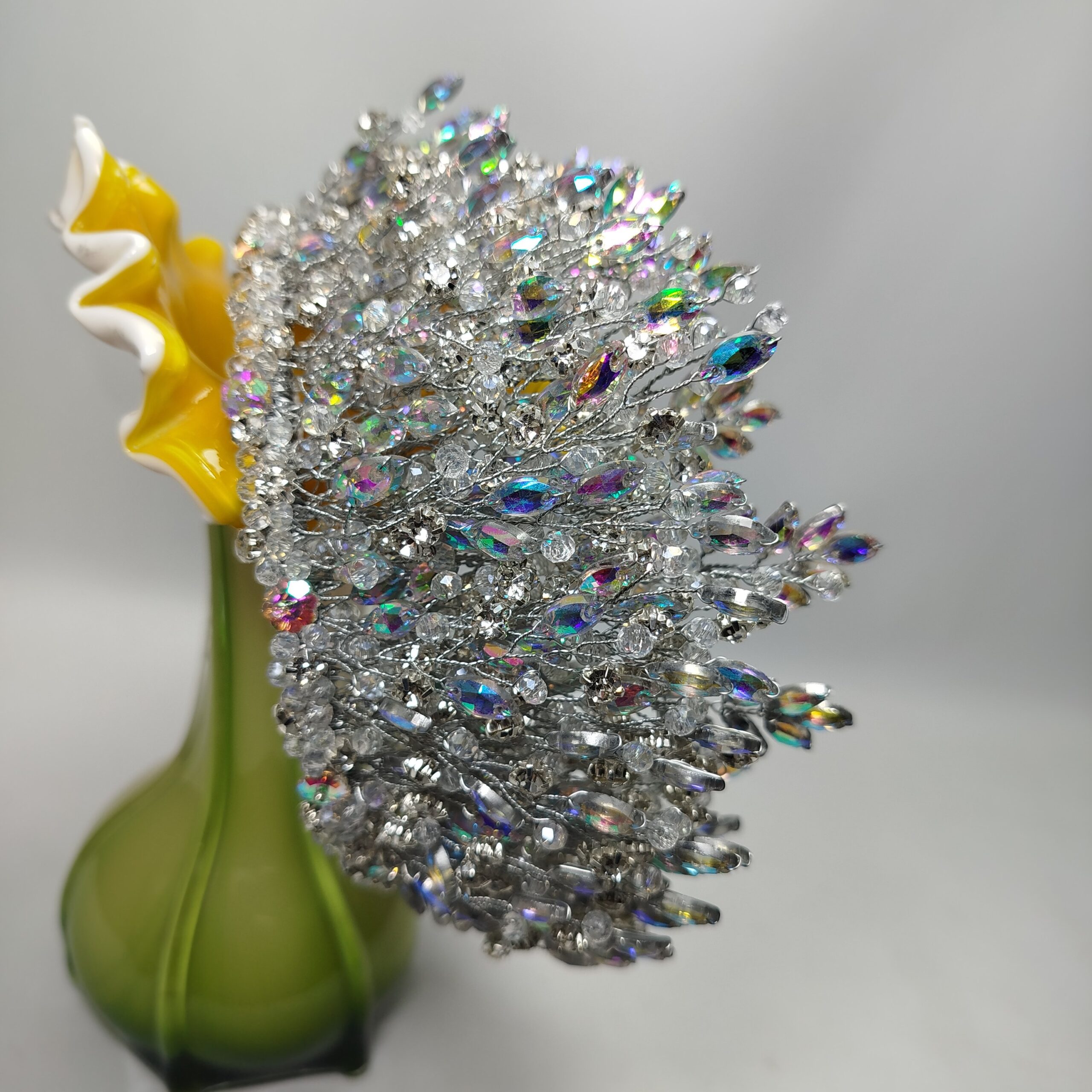 Silver Multi Heavy Crown For Bride - Image 3