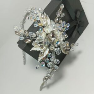 Crystal Silver Hair Band for Party and Weddings