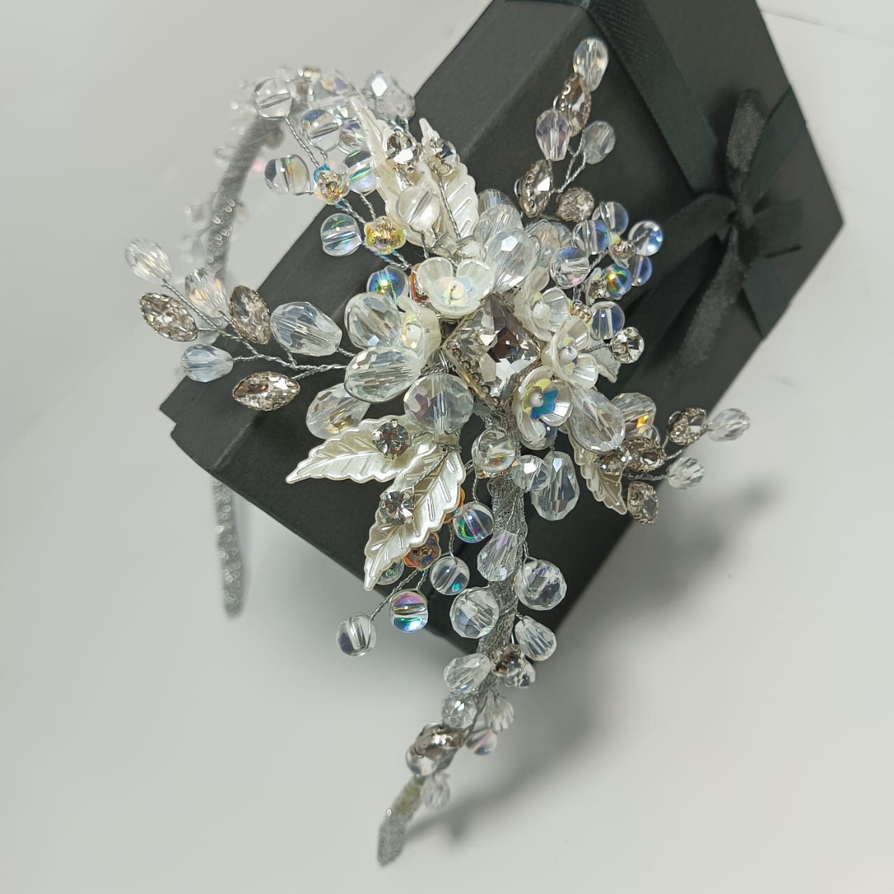 Crystal Silver Hair Band for Party and Weddings
