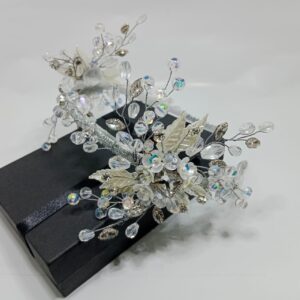 Crystal Silver hair band dubbal side