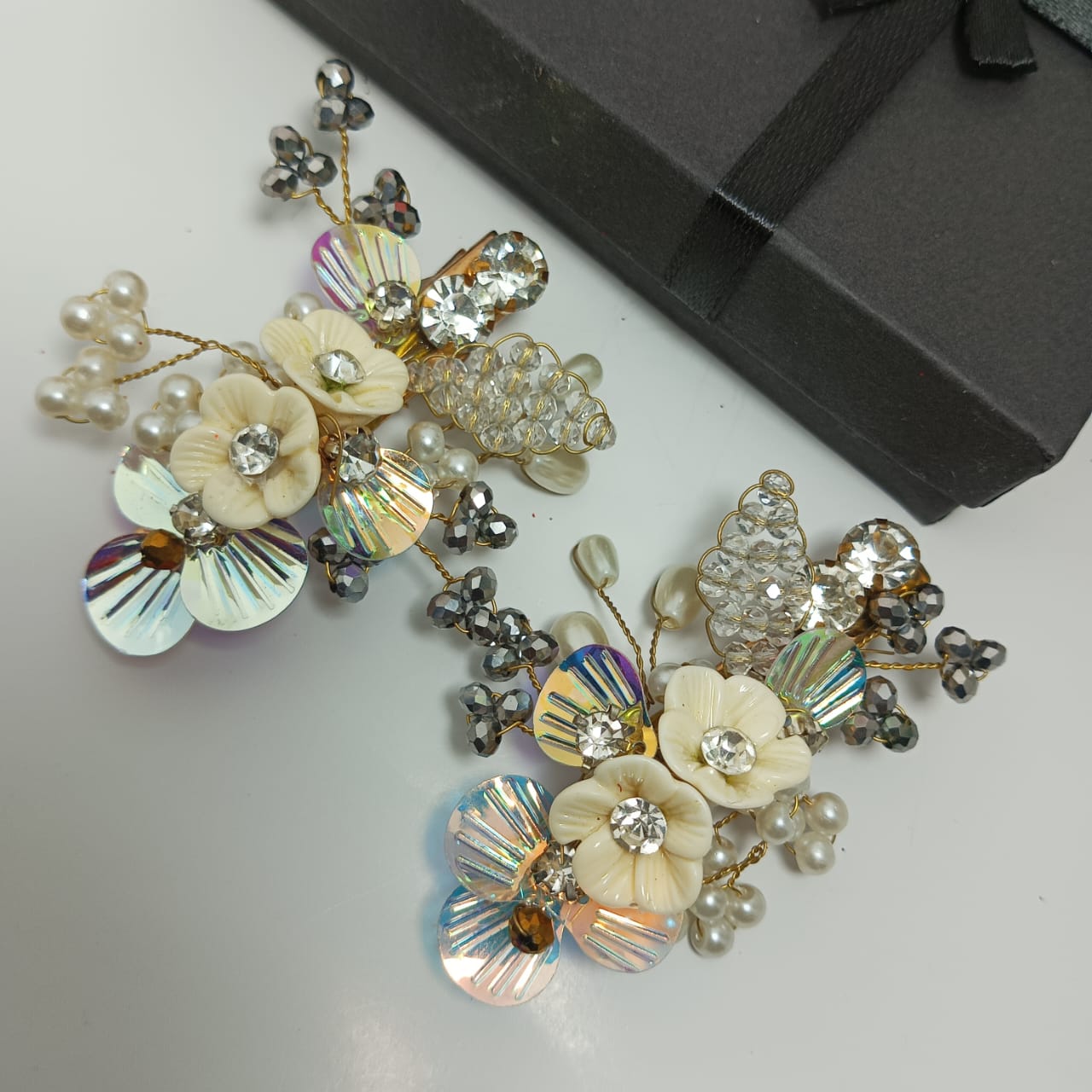 Fancy Silver Hair Pins Party & Weddings (Set of 2) - Image 3