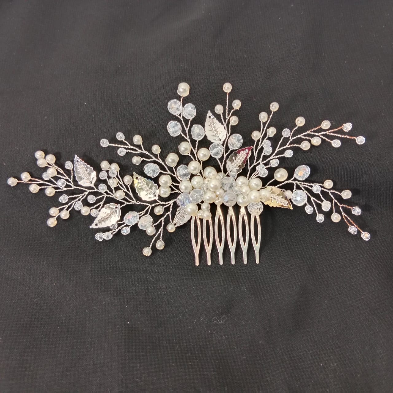White Stylish Fancy Hair Comb
