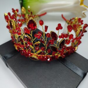 Pure Red Crown for Bride