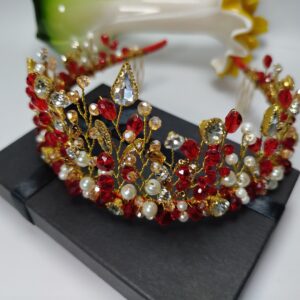 Red Golden Crown for Bride