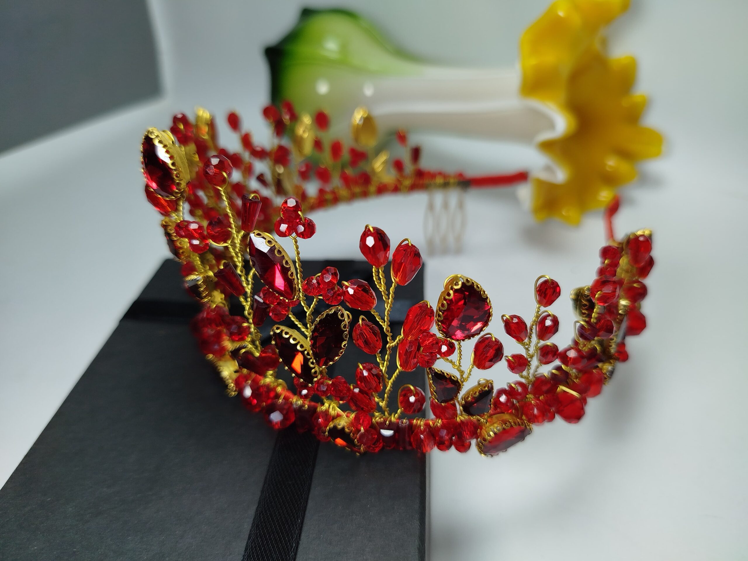 Pure Red Crown for Bride - Image 6
