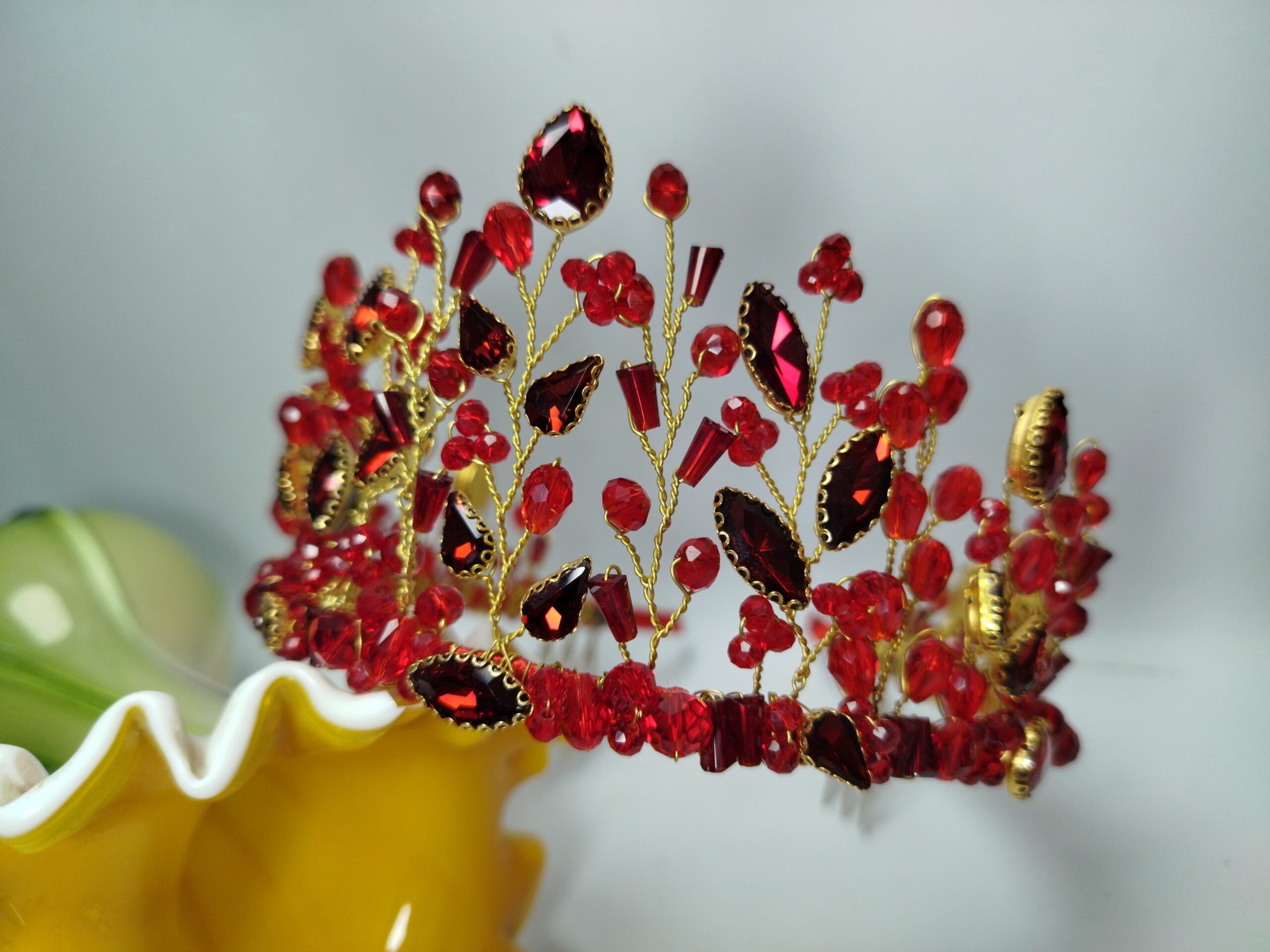 Pure Red Crown for Bride - Image 5