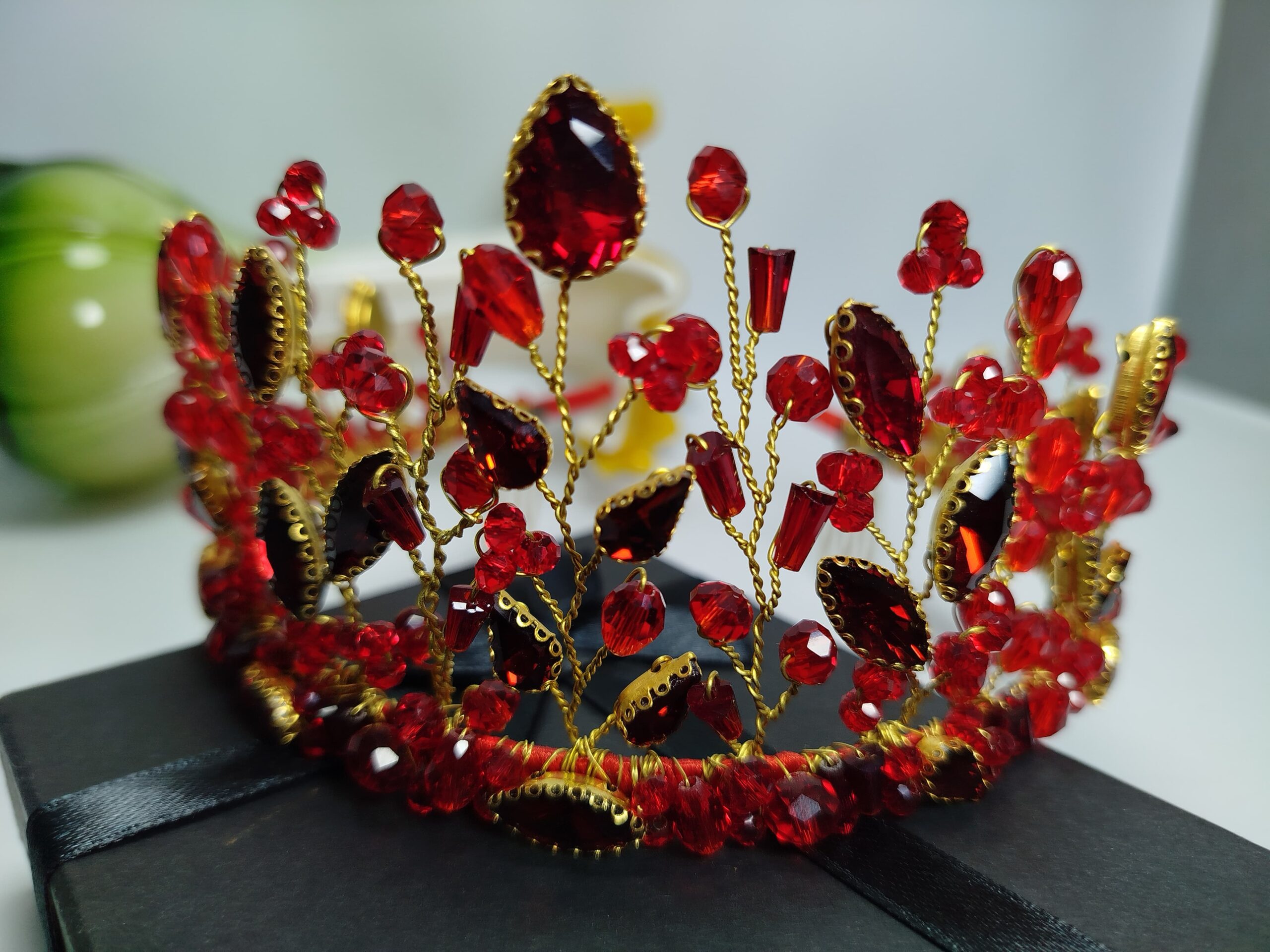 Pure Red Crown for Bride - Image 8