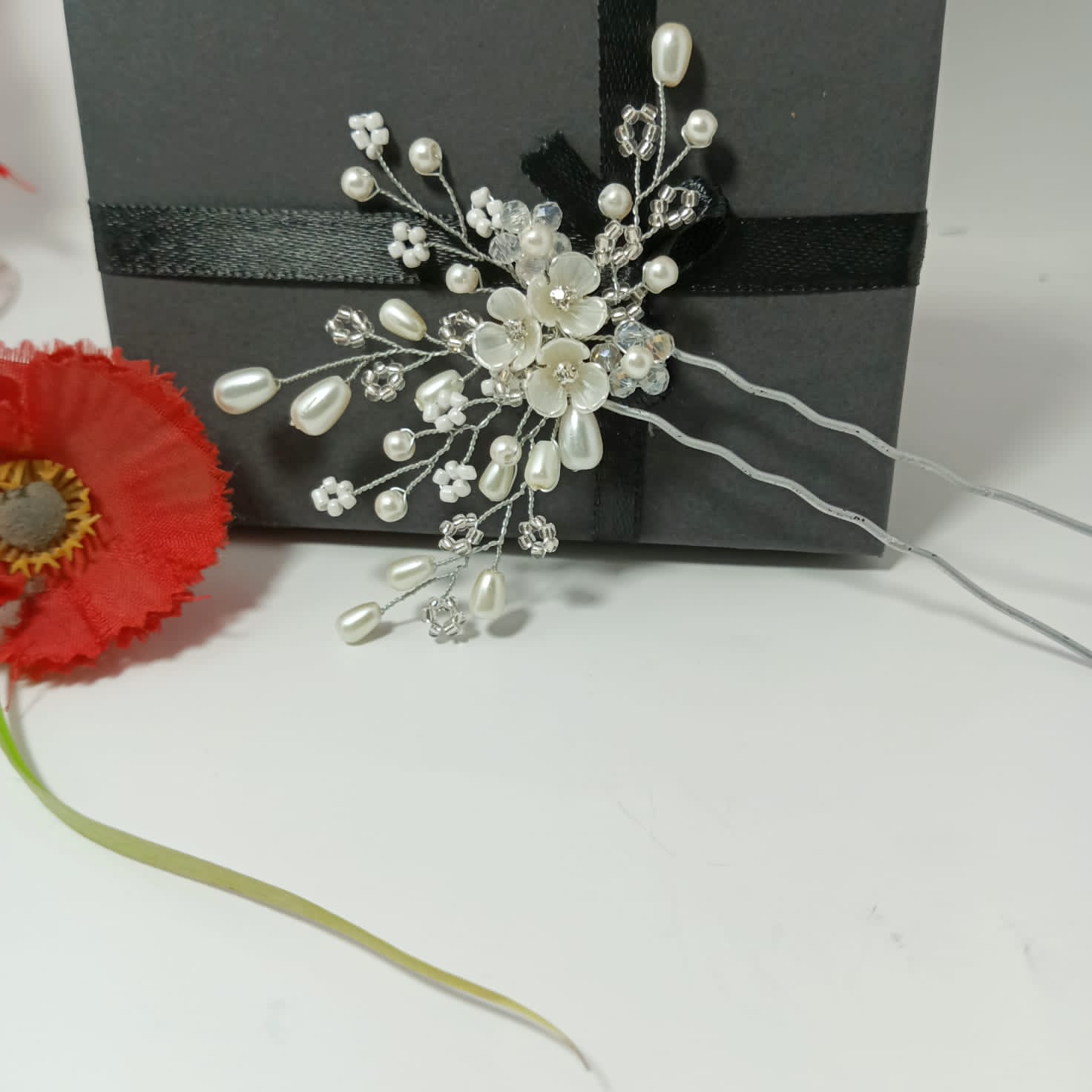 White Jora Pin