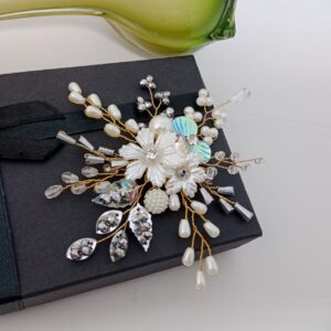 White Silver Hair Pin