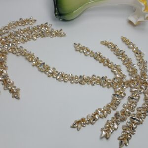 Silver Rhinestone with Golden Base Head-piece