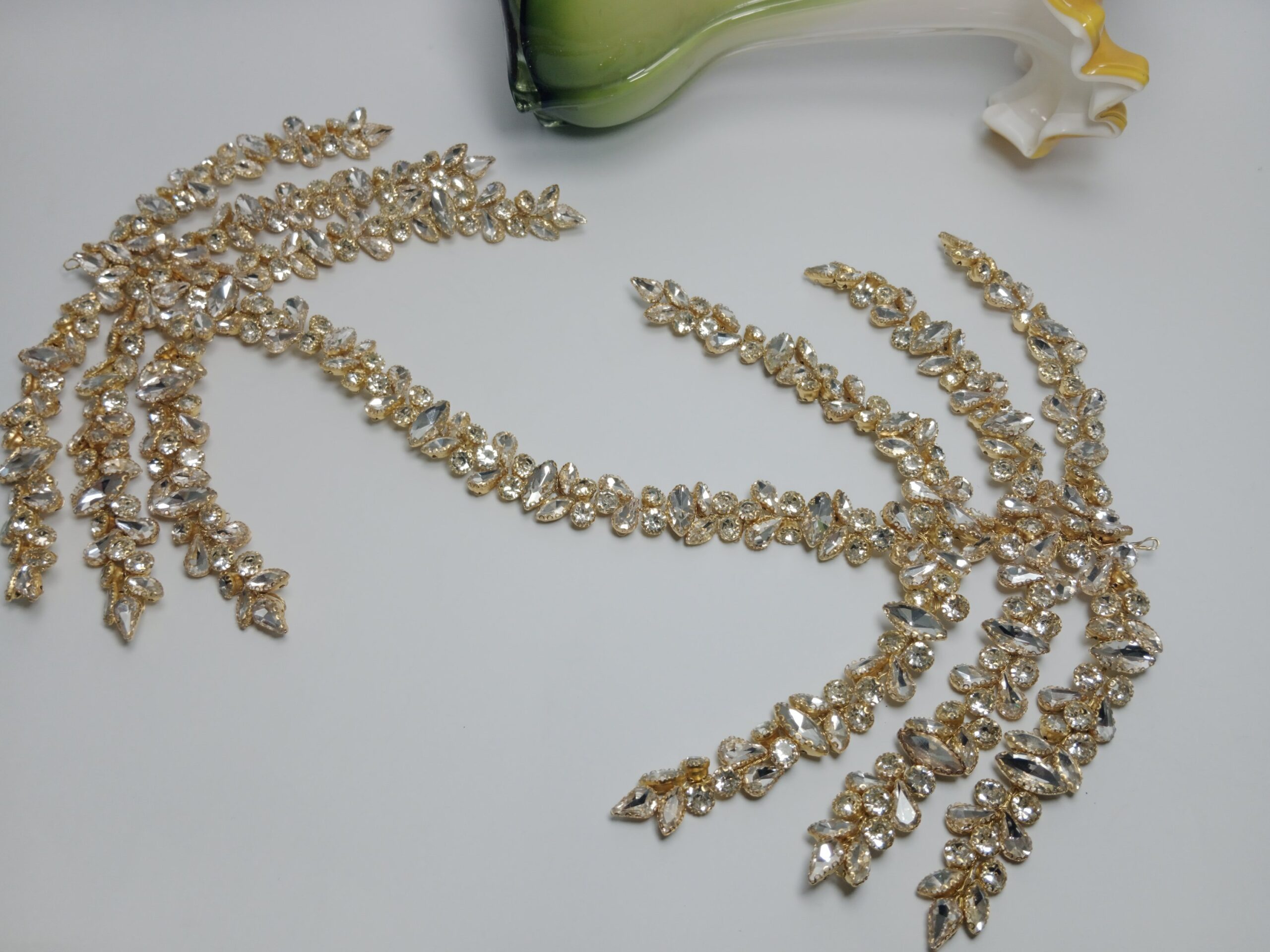 Silver Rhinestone with Golden Base Head-piece