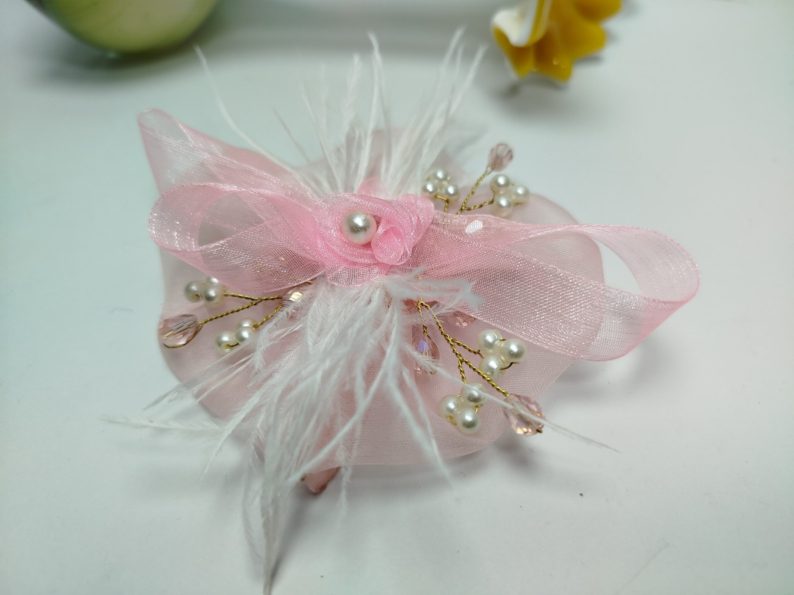 Pink Organza Western Style Pin (Small) - Image 3