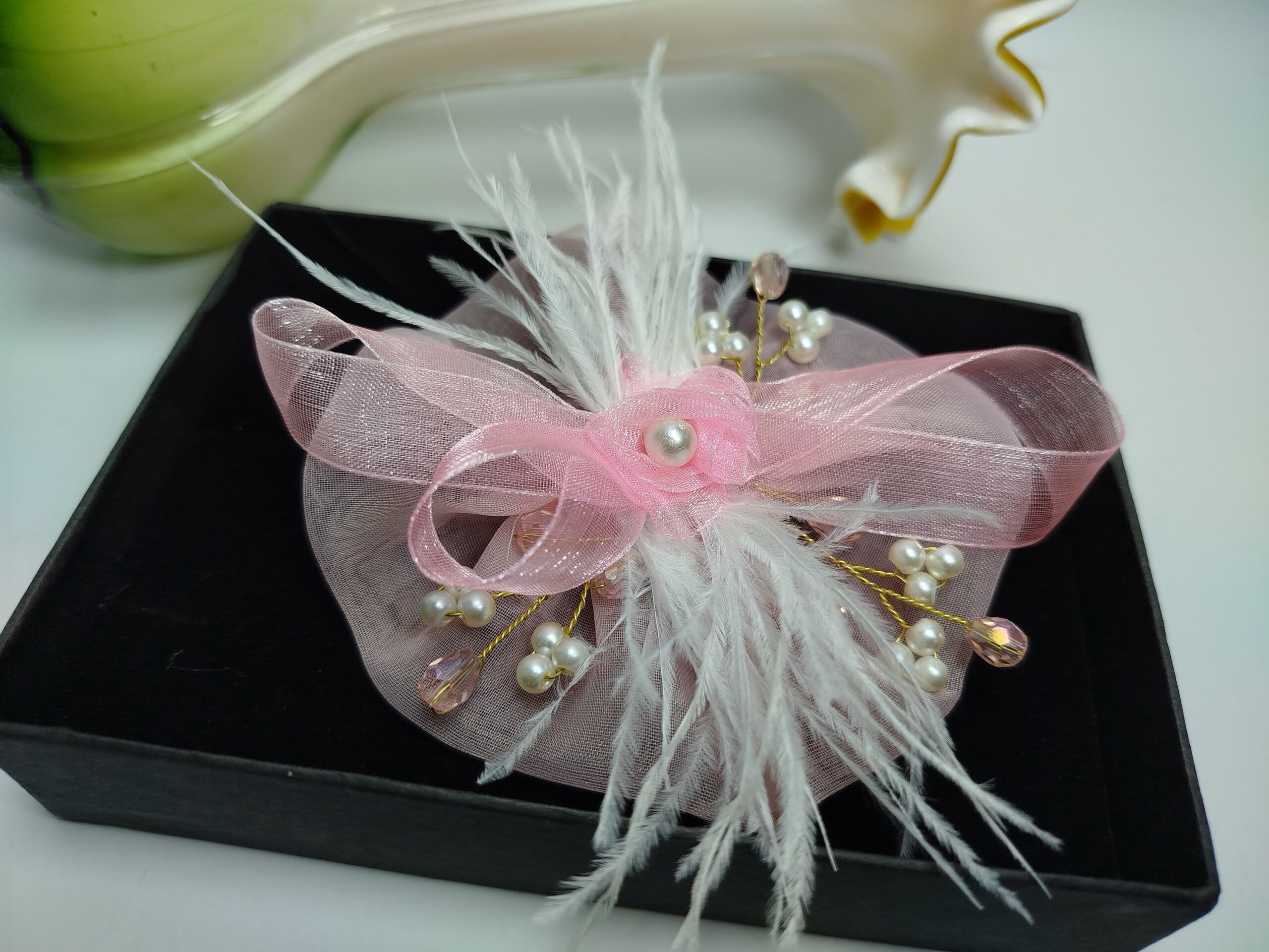 Pink Organza Western Style Pin (Small)