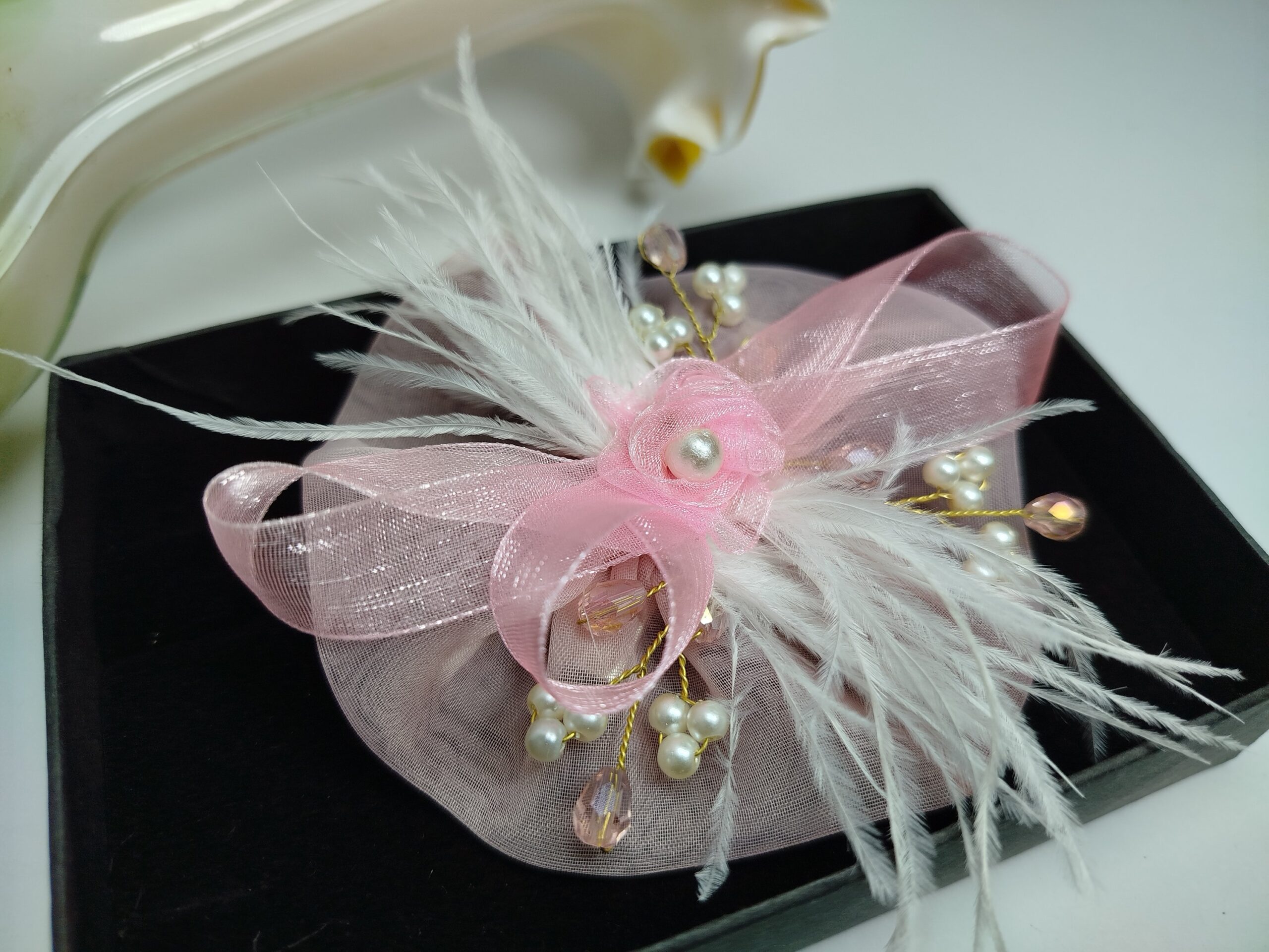 Pink Organza Western Style Pin (Small) - Image 2