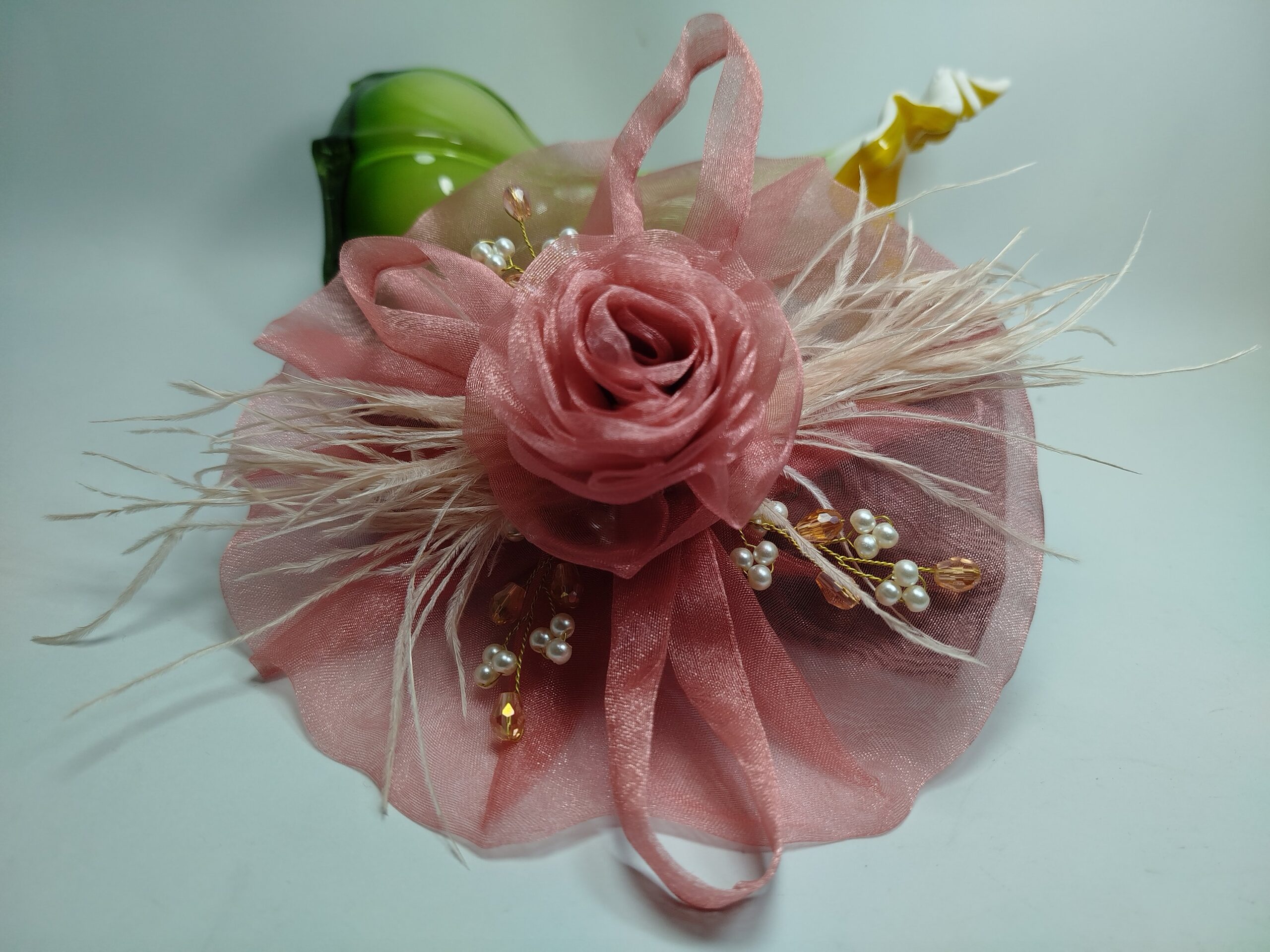 Organza Western Style Pin (Pink-Peach) - Image 3