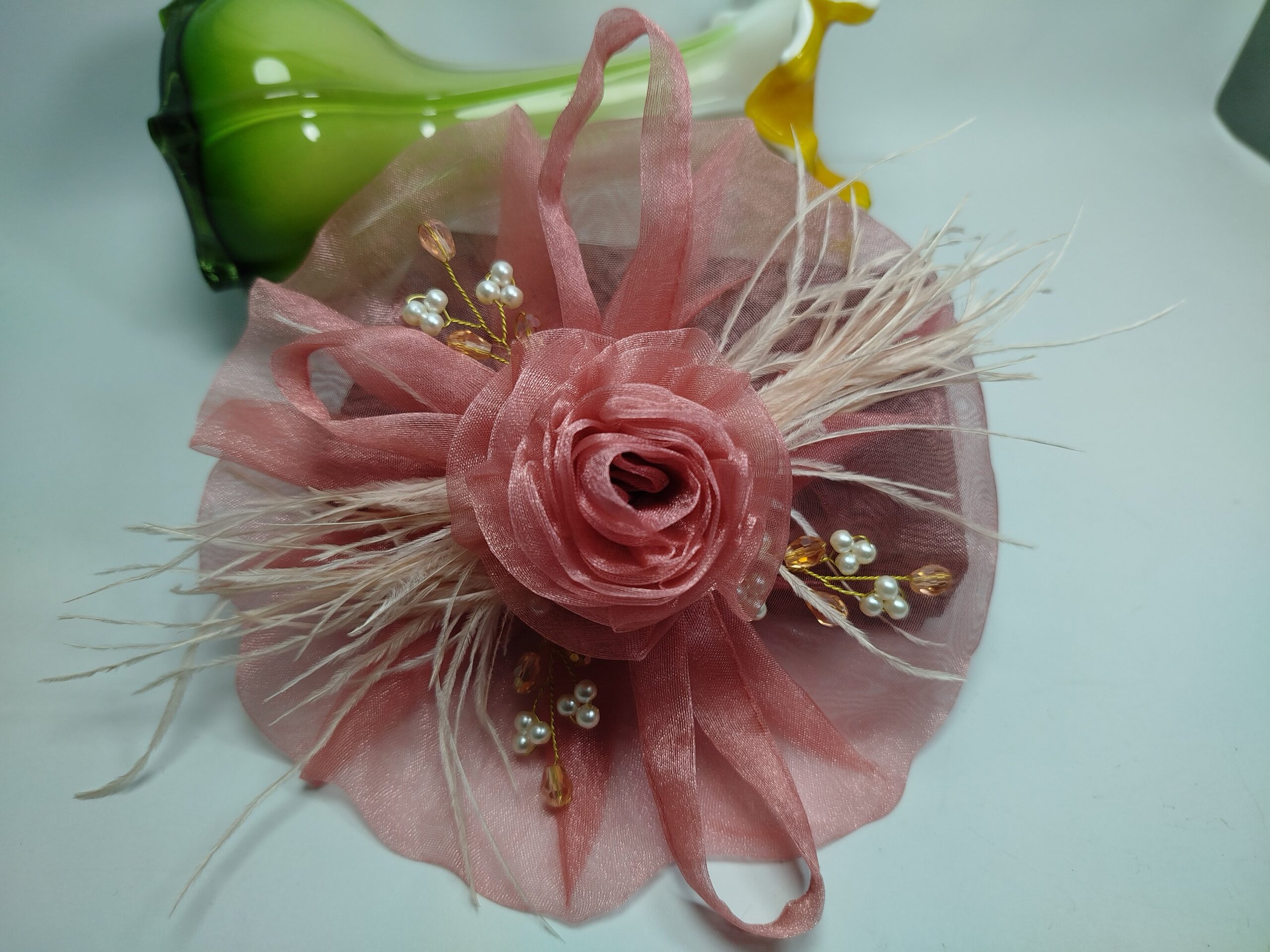 Organza Western Style Pin (Pink-Peach) - Image 2