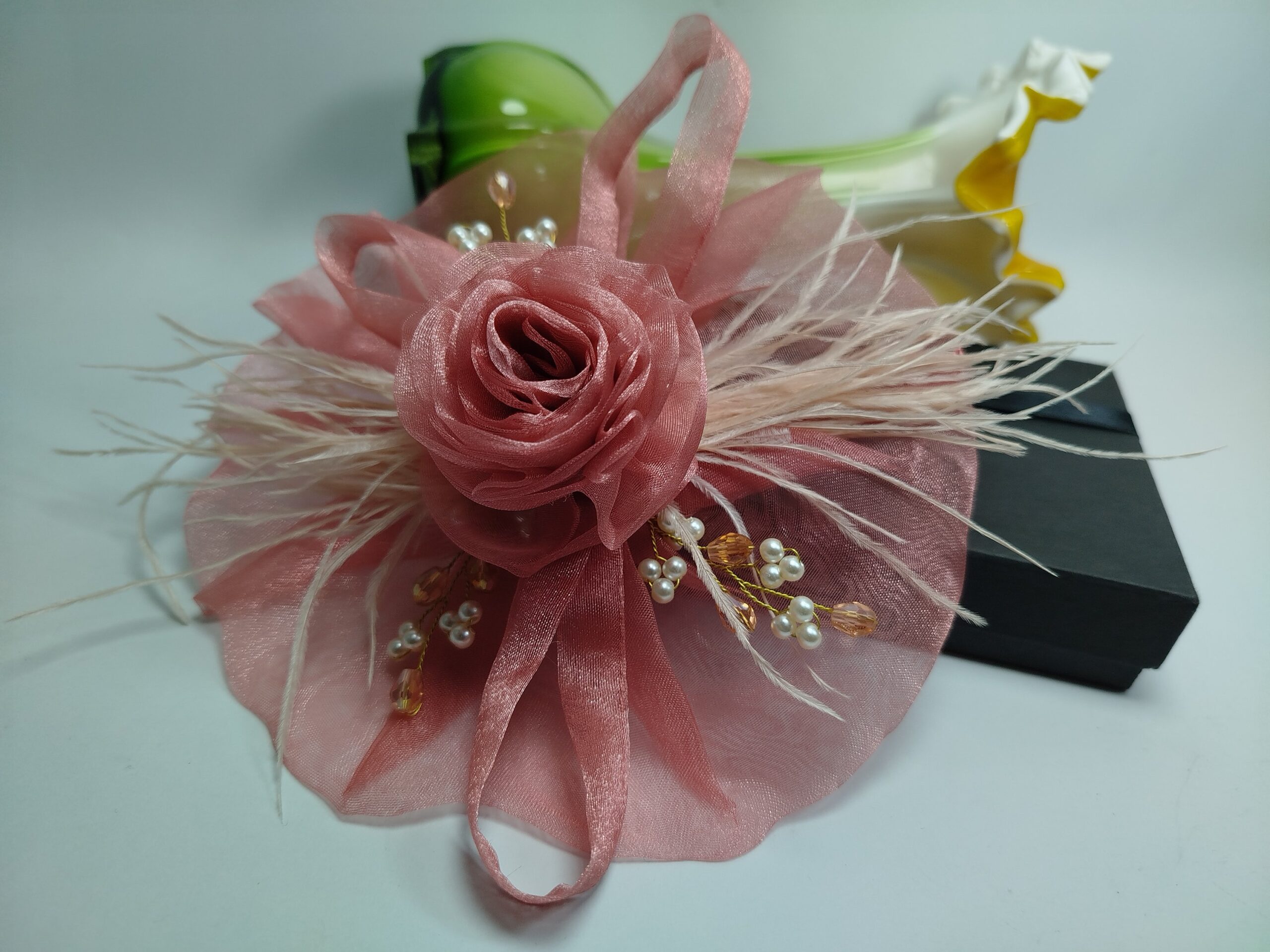 Organza Western Style Pin (Pink-Peach)