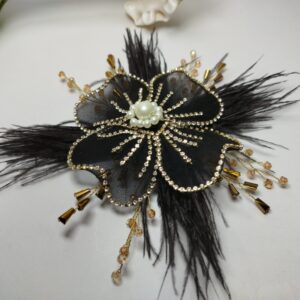 Black Flower Pin for Styling