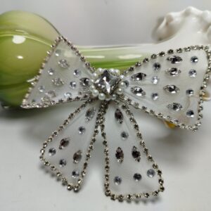 White Bow Hair Pin