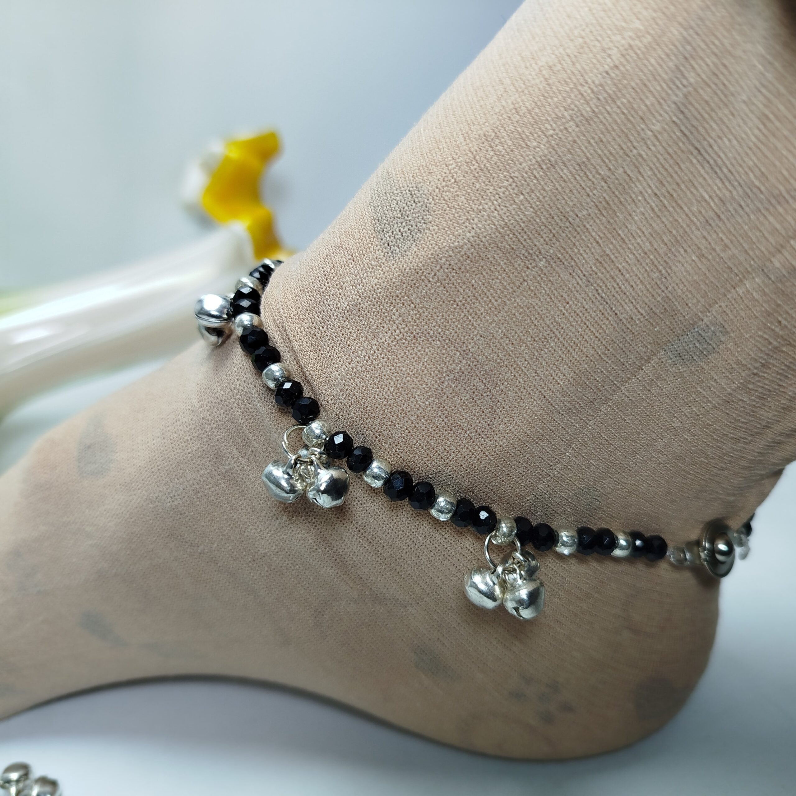 Black Ghungroo Anklet (Payal) (Pair of 2) - Image 7