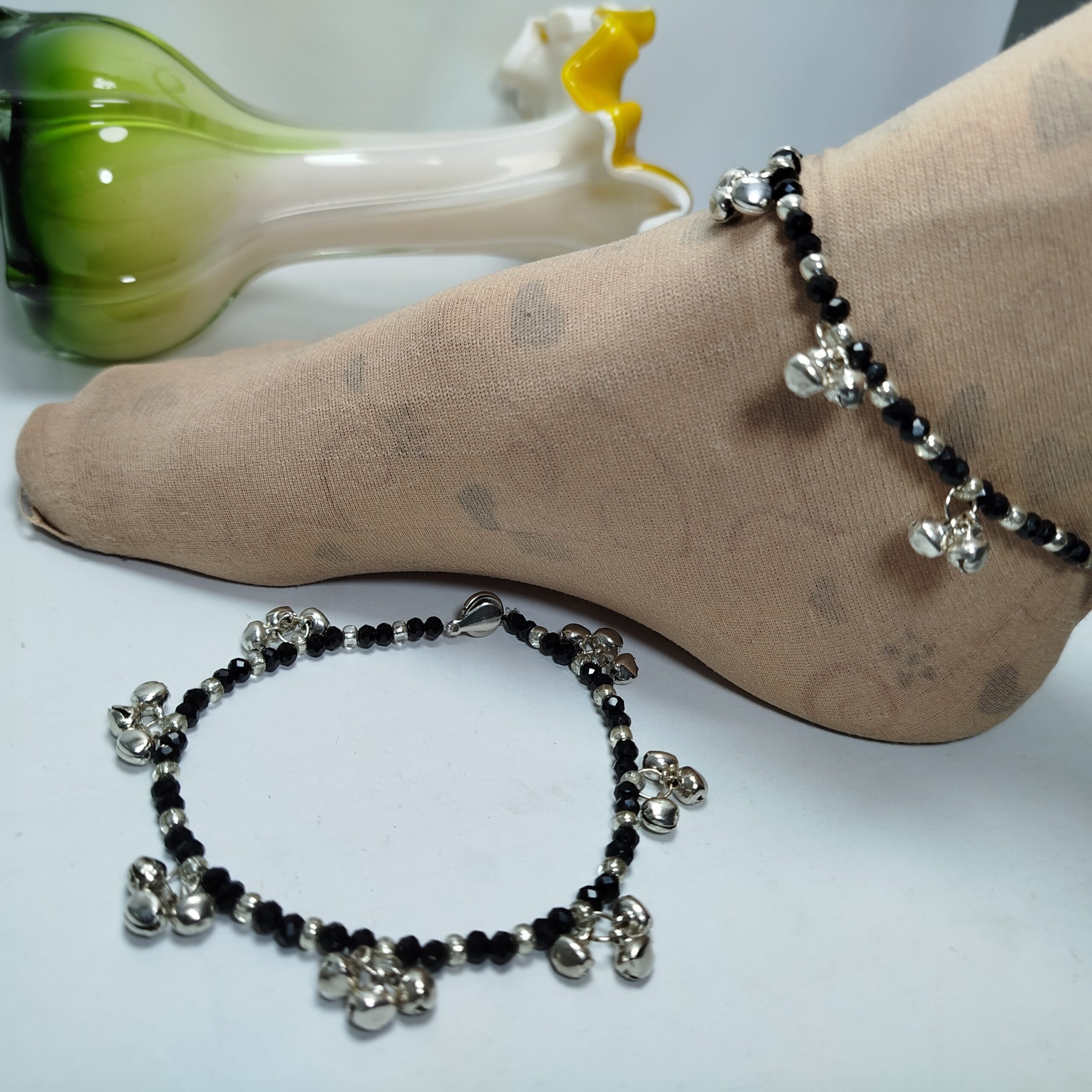 Black Ghungroo Anklet (Payal) (Pair of 2) - Image 2