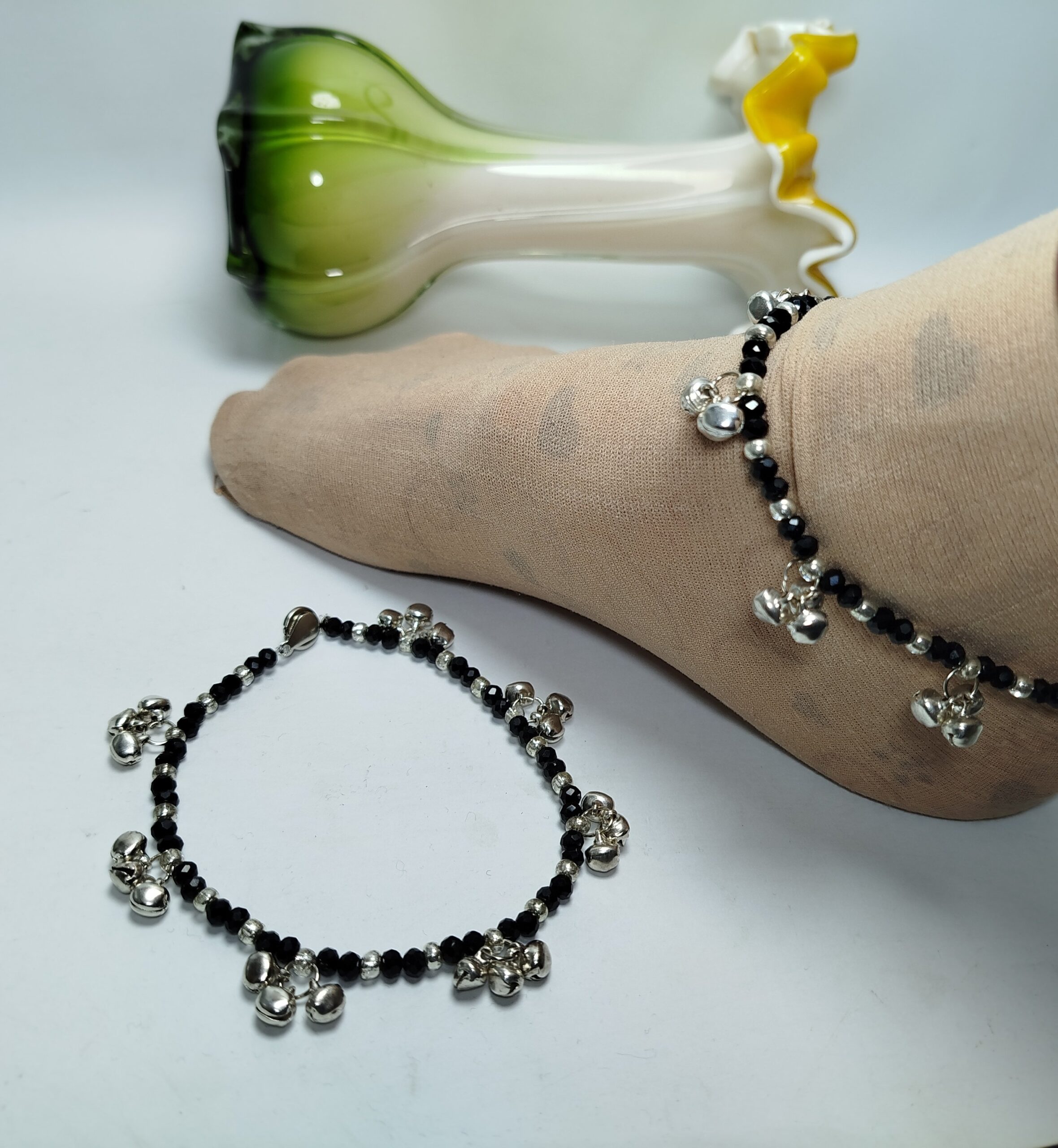 Black Ghungroo Anklet (Payal) (Pair of 2) - Image 4