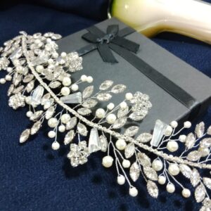 White Silver Head-piece For bridal & Party Wear