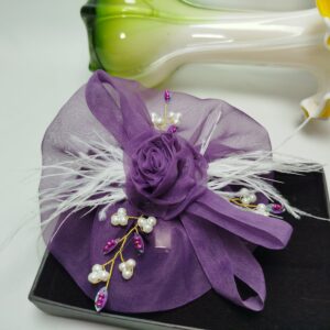 Organza Western Style Pin (Purple)