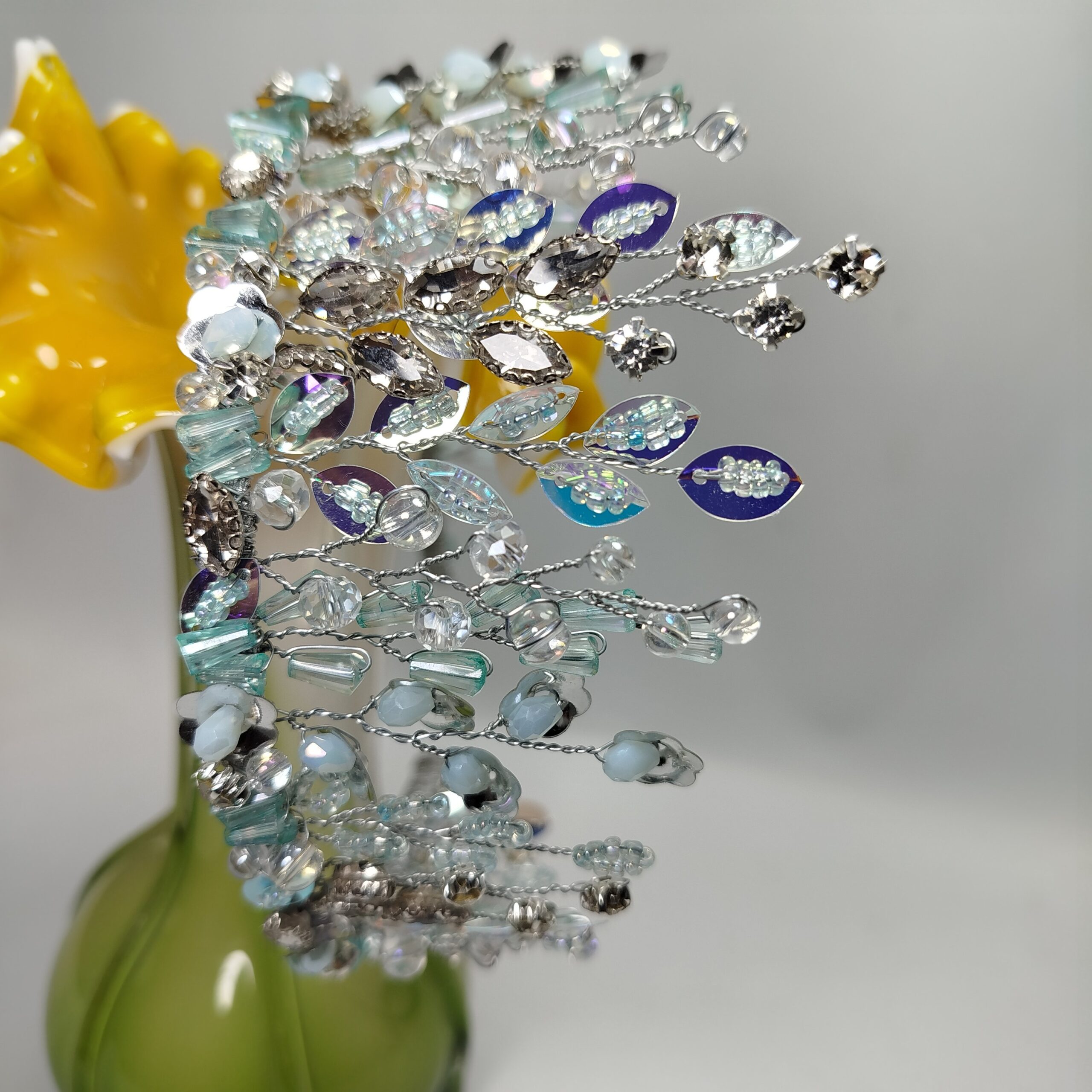 Ice Blue with Sliver Touch Crown For Party & Wedding - Image 5