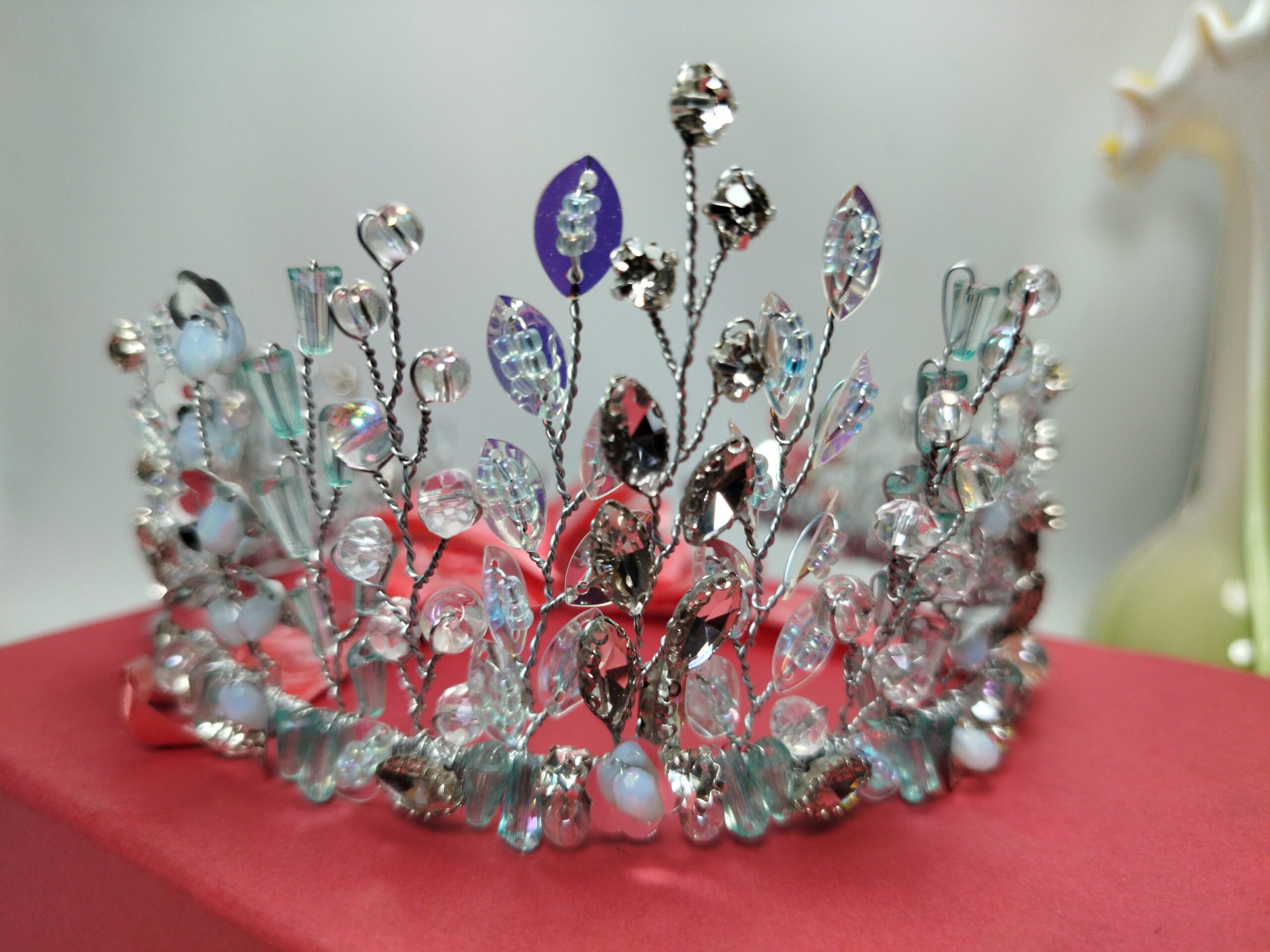 Ice Blue with Sliver Touch Crown For Party & Wedding - Image 7