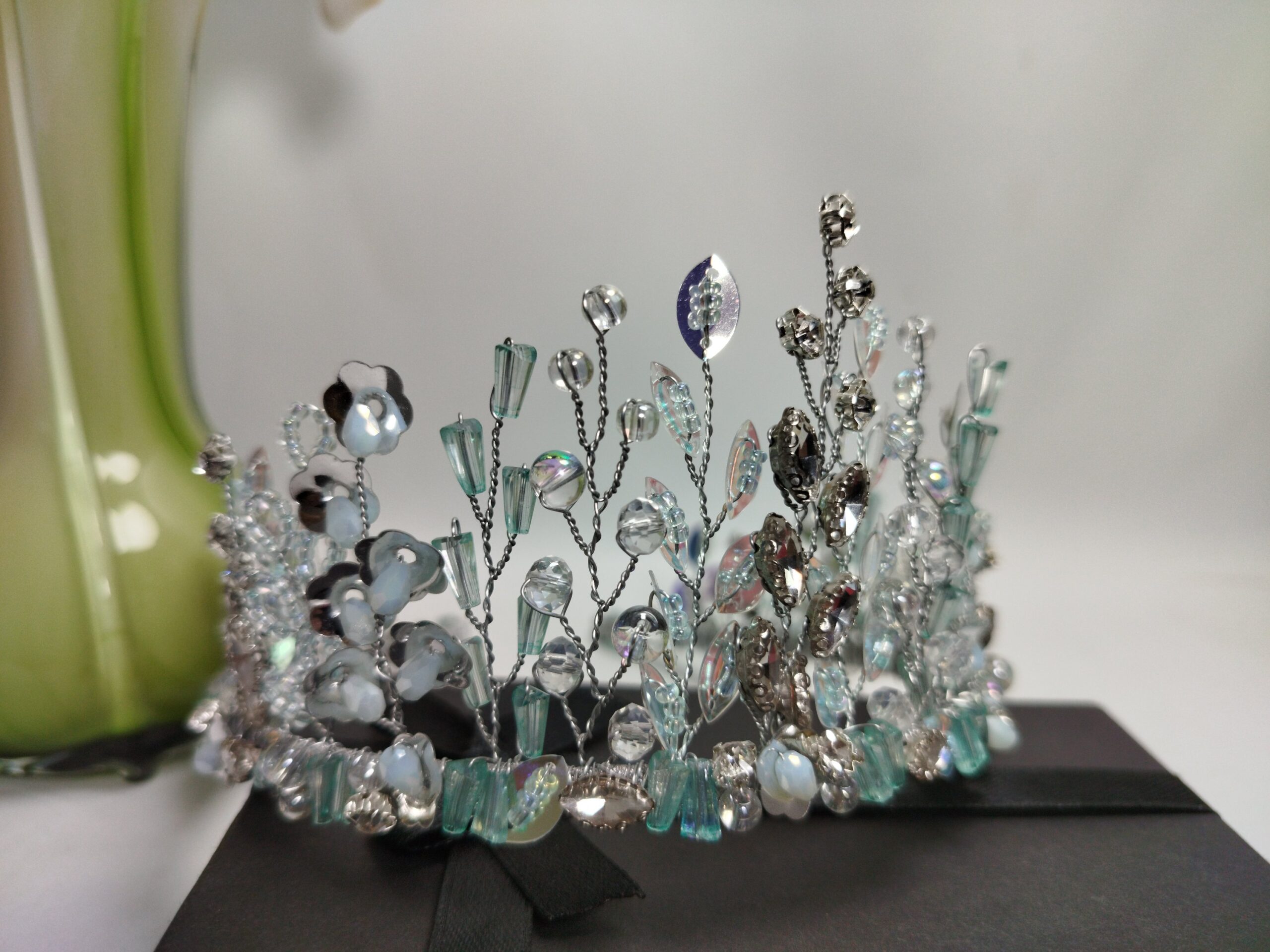 Ice Blue with Sliver Touch Crown For Party & Wedding - Image 8