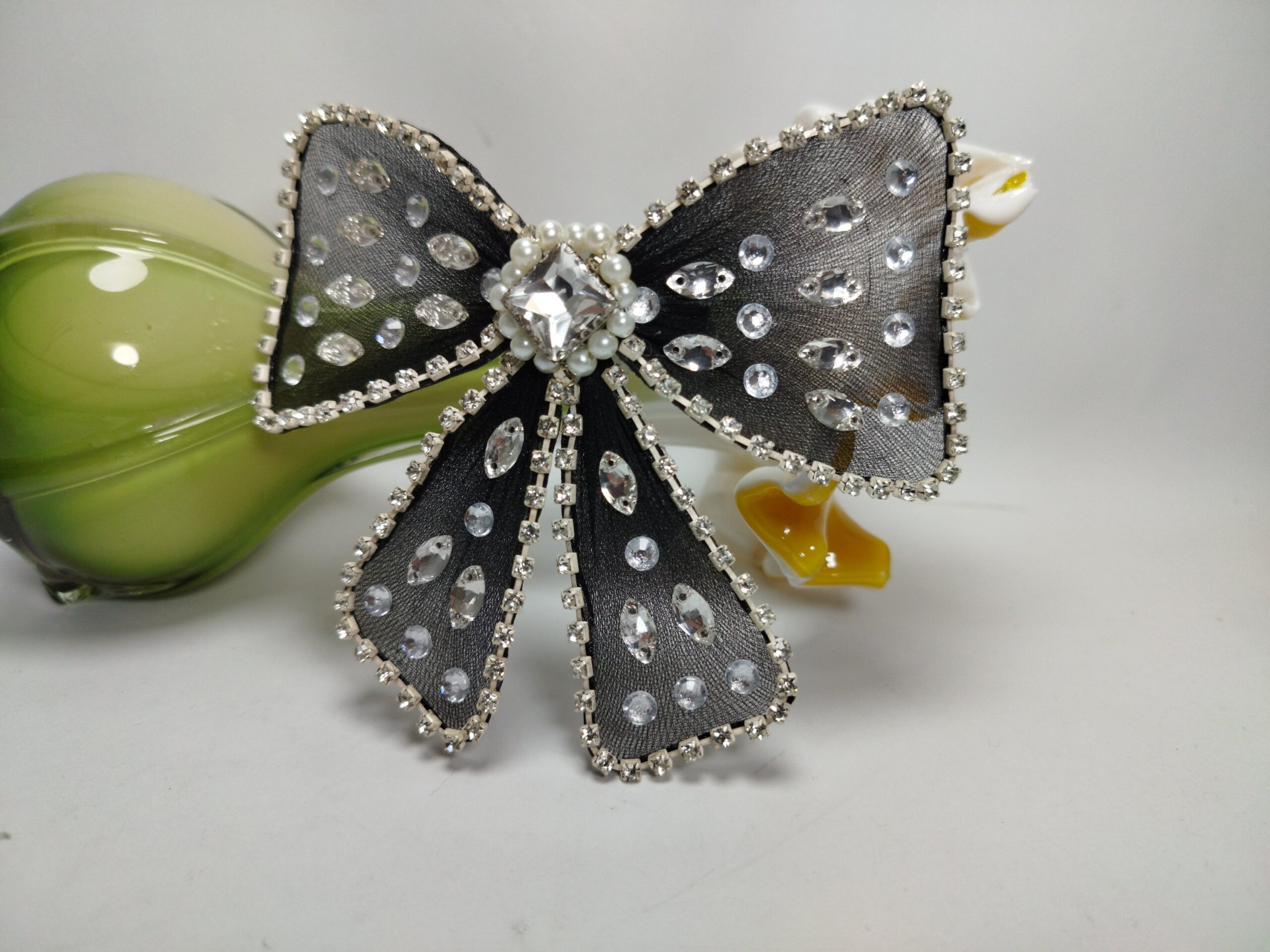 Black Bow Hair Pin - Image 6